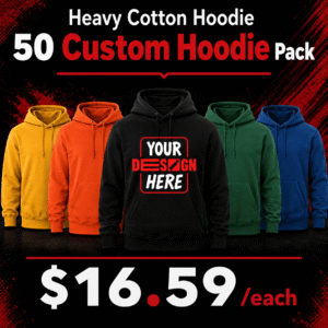 50 Custom Hoodie Package Deal