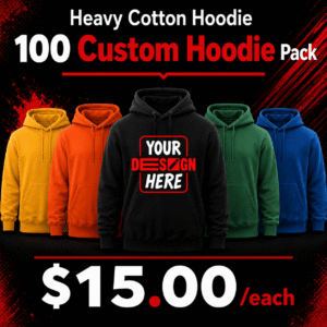 100 Custom Hoodie Package Deal