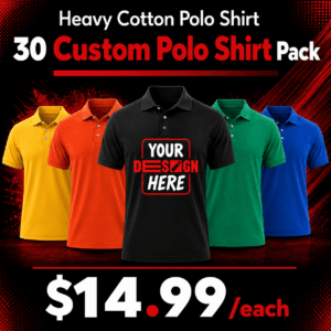 30 Custom Polo T-Shirt Package Deal